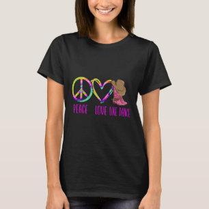 Camiseta Line Dancing Dance Teacher Tie Dye Peace Love Line