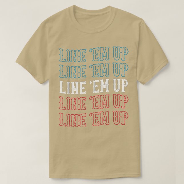 Camiseta Line Em Up Cuadrillo País Vaquero Occidental Blanc (Diseño del anverso)