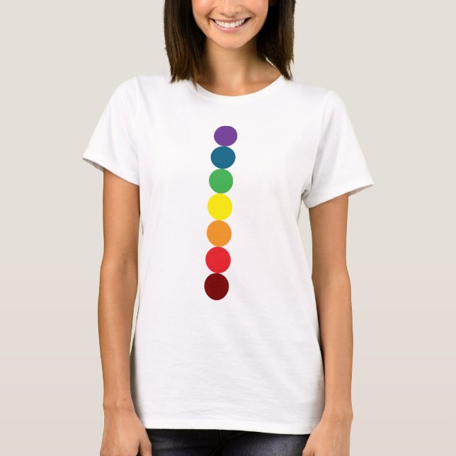 Camiseta line of rainbow circle chakra (Anverso)
