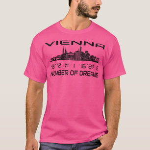 Camiseta Línea 1 de la Línea 1 de Viena de coordenadas GPS