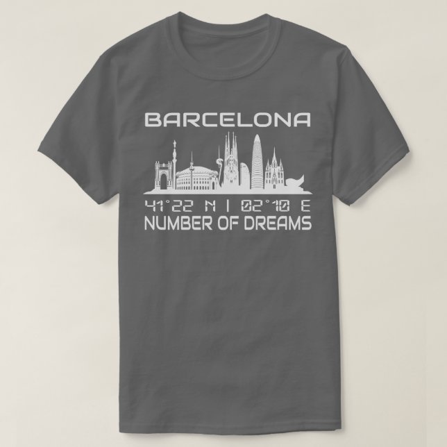Camiseta Línea 1 del Skyline 1 de la ciudad de Barcelona (Diseño del anverso)