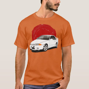Camiseta Línea aérea blanca Nissan GTR r33