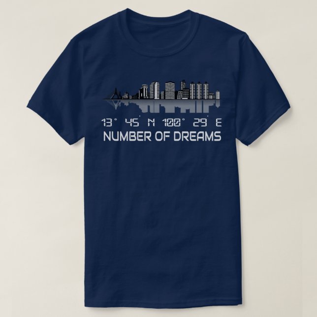 Camiseta Línea aérea de Bangkok Coordenadas GPS Ciudad del  (Diseño del anverso)
