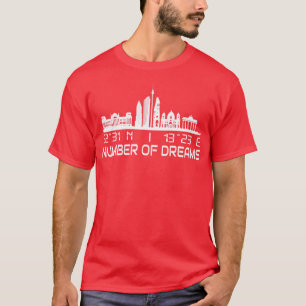 Camiseta Línea aérea de Berlín GPS coordina ciudad de sueño