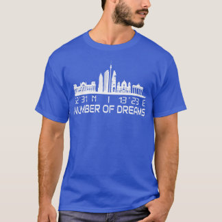 Camiseta Línea aérea de Berlín GPS coordina ciudad de sueño