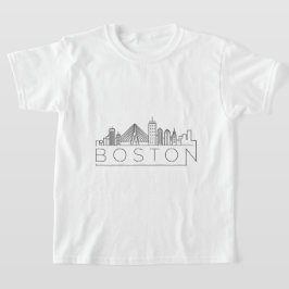 Camiseta Línea aérea de Boston City Skyline, mamáes de Bost