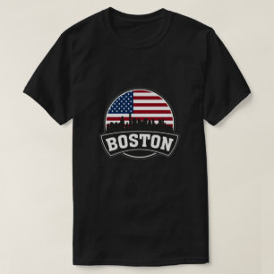 Camiseta Línea aérea de Boston City Skyline, mamáes de Bost