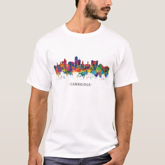 Camiseta Línea aérea de Cambridge Massachusetts (Anverso)