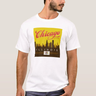 Camiseta Línea aérea de Chicago Illinois