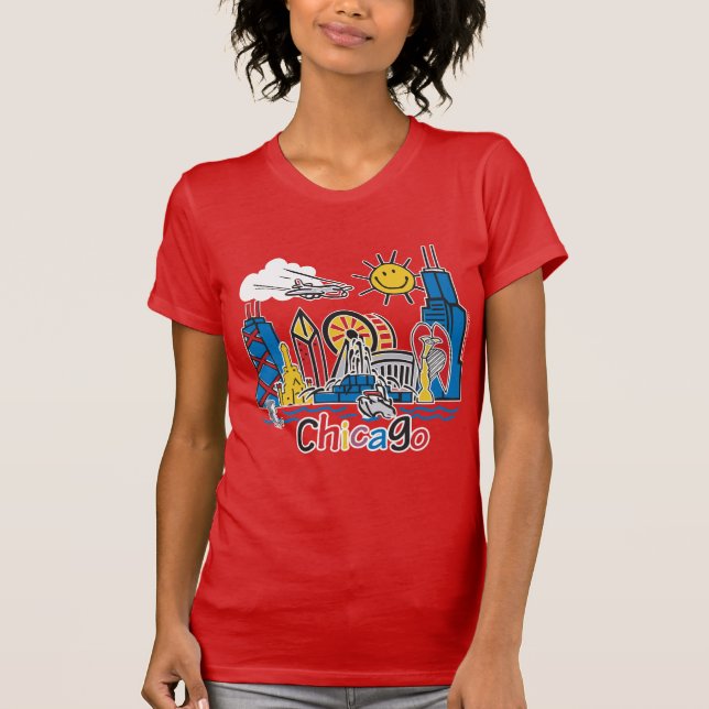 Camiseta Línea aérea de Chicago Kids (Anverso)