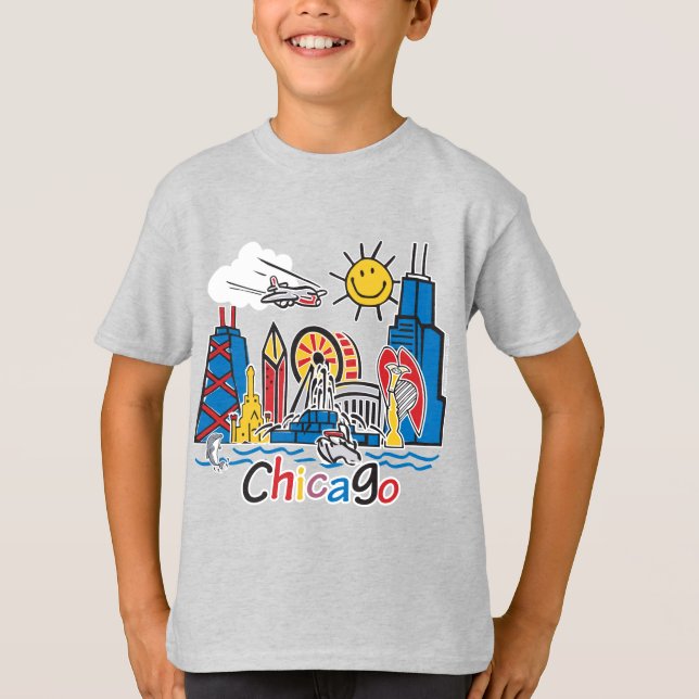 Camiseta Línea aérea de Chicago Kids (Anverso)