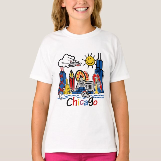 Camiseta Línea aérea de Chicago Kids (Anverso)
