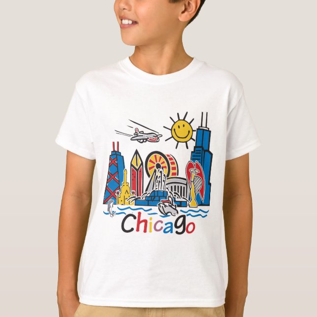 Camiseta Línea aérea de Chicago Kids (Anverso)