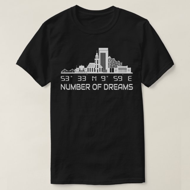 Camiseta Línea aérea de Hamburgo GPS coordenadas City Dream (Diseño del anverso)