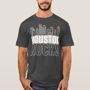 Camiseta Línea aérea de Houston Rocks Texas City Skyline