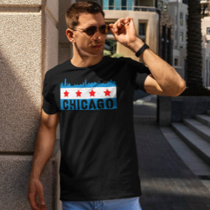 Camiseta Línea aérea de la bandera de Chicago
