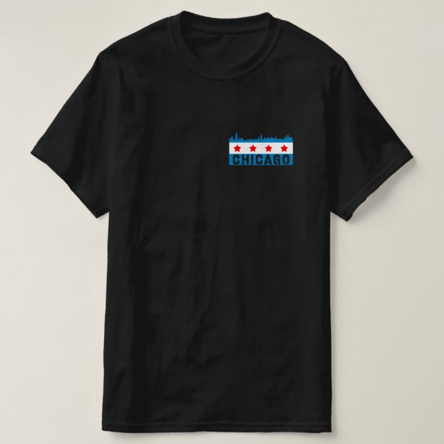 Camiseta Línea aérea de la bandera de Chicago (Diseño del anverso)
