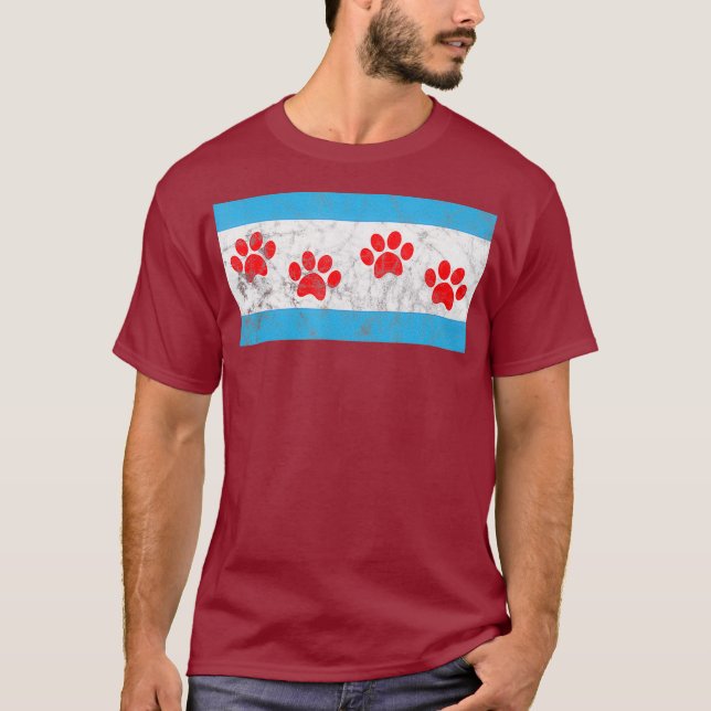 Camiseta Línea aérea de la bandera de la ruta del perro de  (Anverso)