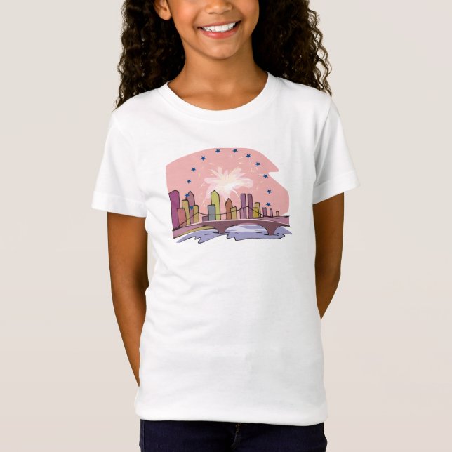 Camiseta Línea aérea de la ciudad (Anverso)