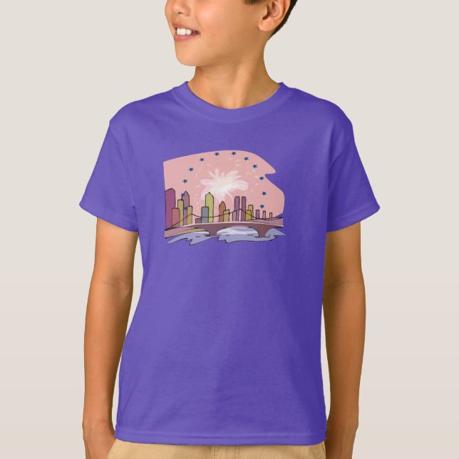 Camiseta Línea aérea de la ciudad (Anverso)
