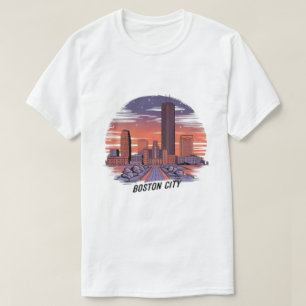 Camiseta Línea aérea de la ciudad de Boston, Boston Mamá el