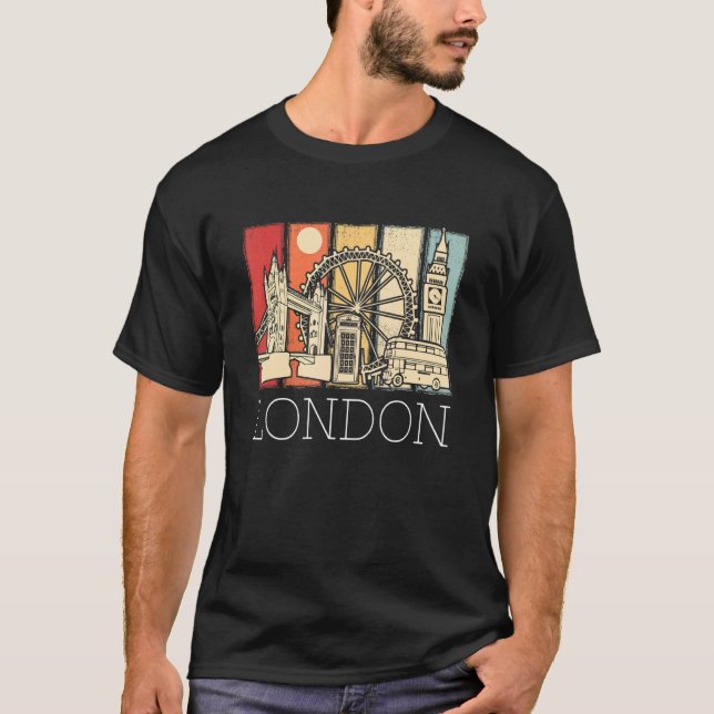Camiseta Línea Aérea De Londres Desde El Puente De La Torre (Anverso)