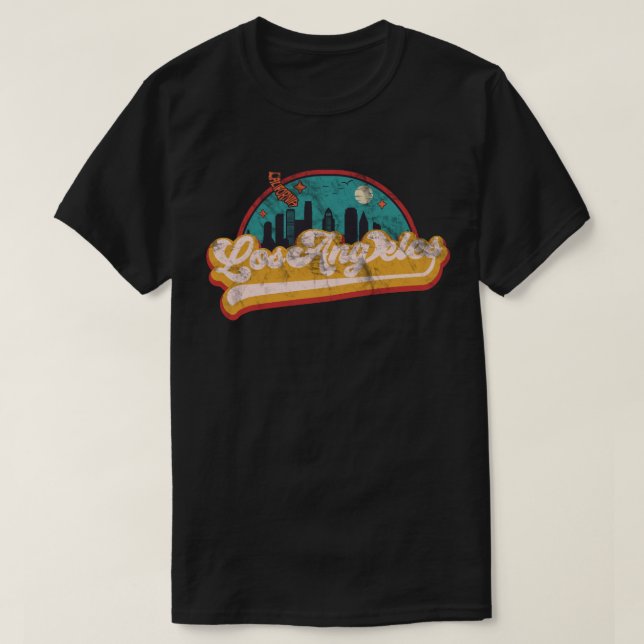 Camiseta Línea aérea de Los Ángeles California City Skyline (Diseño del anverso)