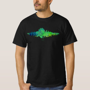Camiseta Línea aérea de Los Ángeles City Skyline - Azul ver