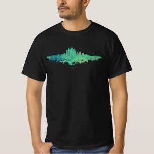 Camiseta Línea aérea de Los Ángeles City Skyline - Mint Gre