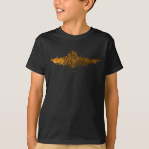 Camiseta Línea aérea de Los Ángeles City Skyline - Naranja