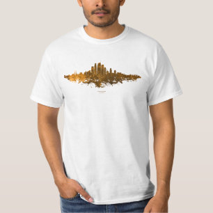 Camiseta Línea aérea de Los Ángeles City Skyline - Naranja