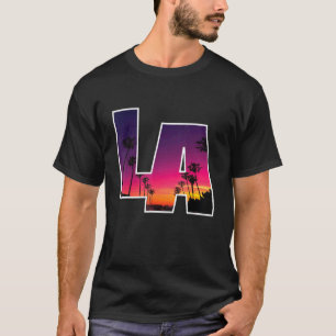 Camiseta Línea aérea de Los Ángeles La Sunset California Pa
