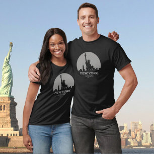 Camiseta Línea aérea de Unisex en Nueva York y estatua de l