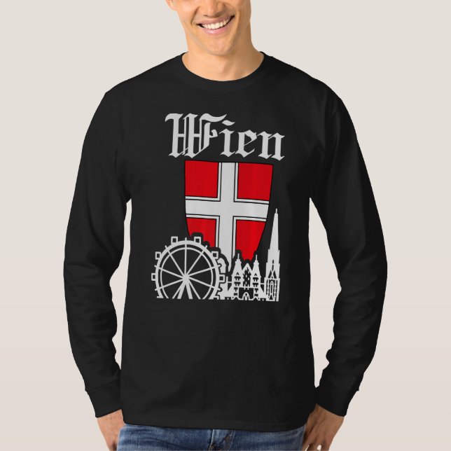 Camiseta Línea aérea de Viena Austria Ferris Wheel Prater S (Anverso)