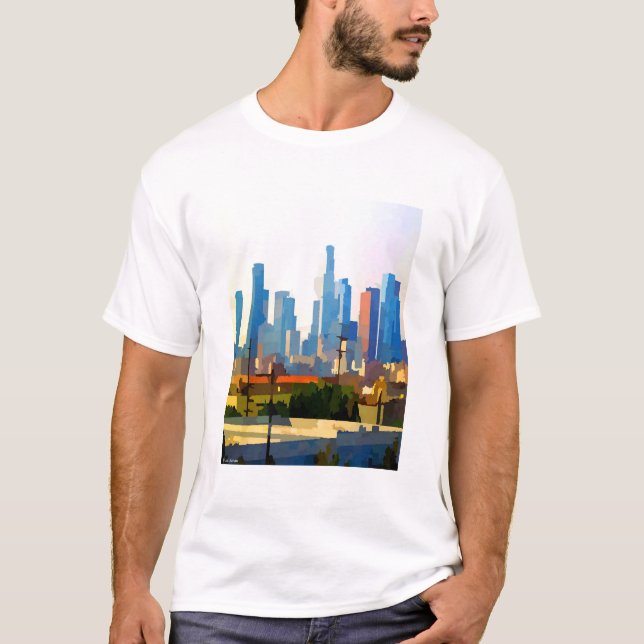 Camiseta Línea aérea del centro de Los Ángeles (Anverso)