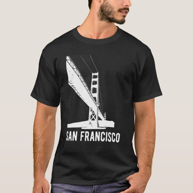 Camiseta Línea aérea del puente Golden Gate de California e (Anverso)