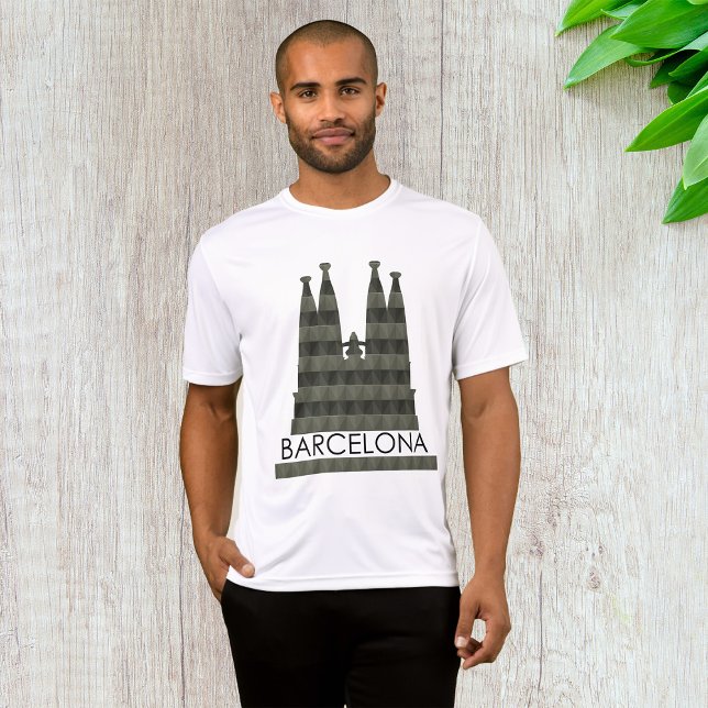 Camiseta Línea aérea geométrica moderna de la Sagrada Famil (Subido por el creador)
