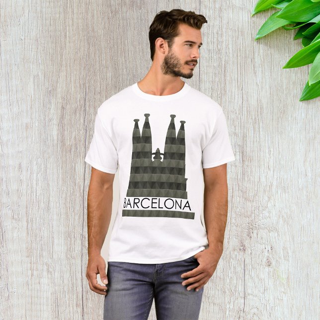 Camiseta Línea aérea geométrica moderna de la Sagrada Famil (Subido por el creador)