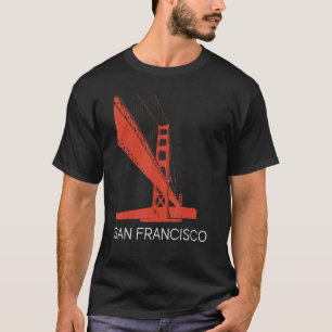 Camiseta Línea aérea Golden Gate Bridge Skyline California