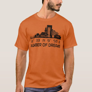 Camiseta Línea aérea Hamburgo Silhouette coordenadas GPS Ci
