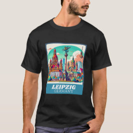 Camiseta Línea aérea retro Leipzig