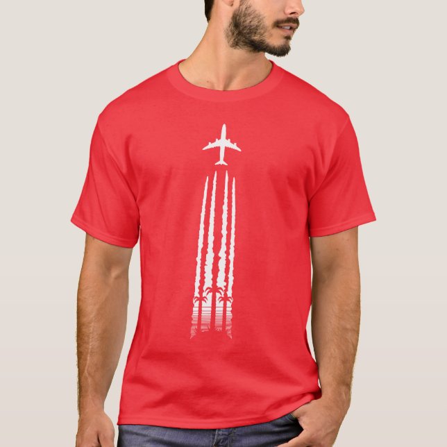 Camiseta Línea aérea tropical (Anverso)