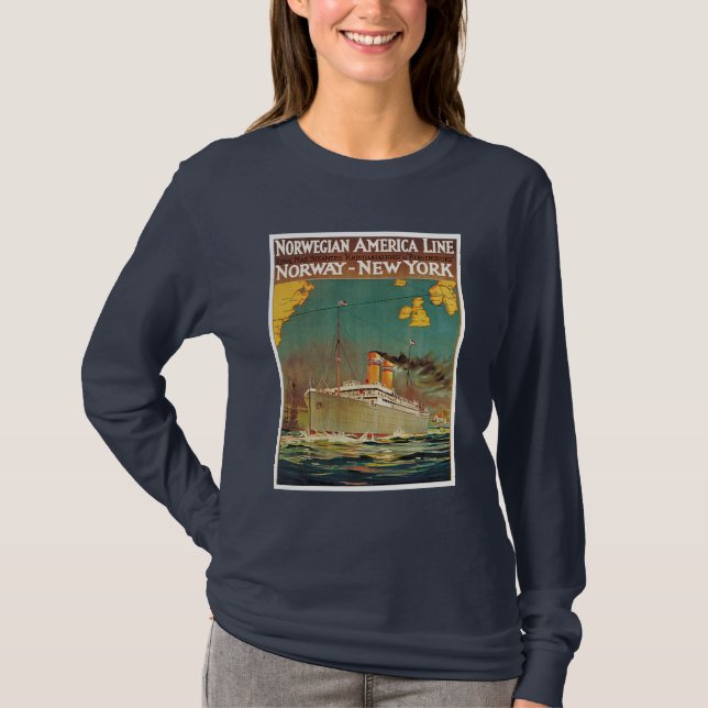 Camiseta Línea americana noruega (Anverso)