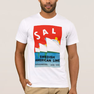 Camiseta Línea americana sueca del ~ de la SAL
