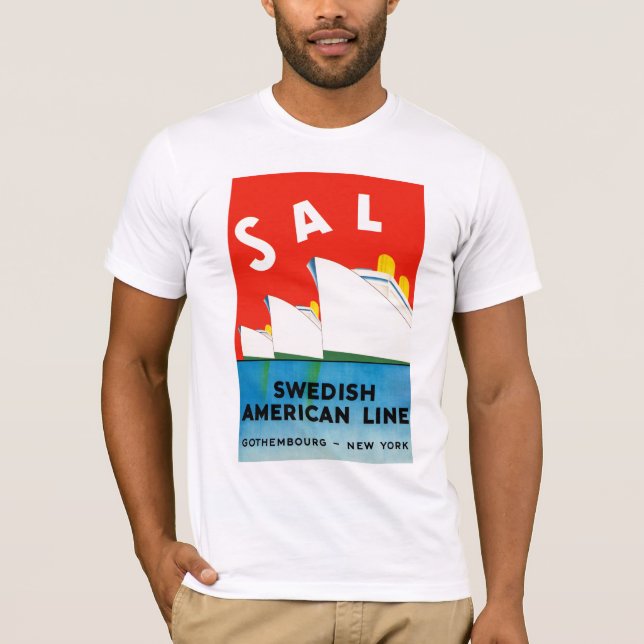Camiseta Línea americana sueca del ~ de la SAL (Anverso)