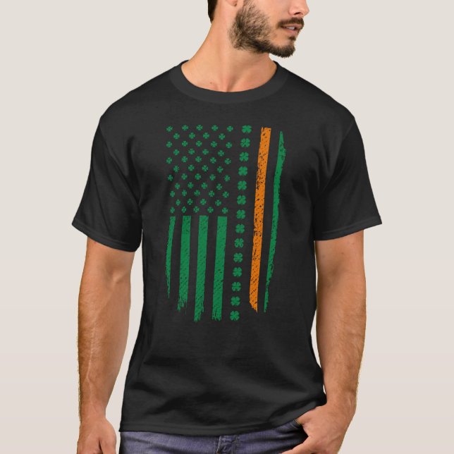 Camiseta Línea anaranjada fina bandera del día de St (Anverso)