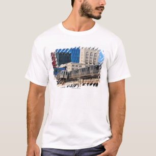 Camiseta Línea anaranjada y Línea Verde del tránsito rá
