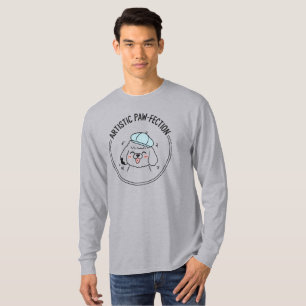 Camiseta Línea artística de perro caniche adorable estética