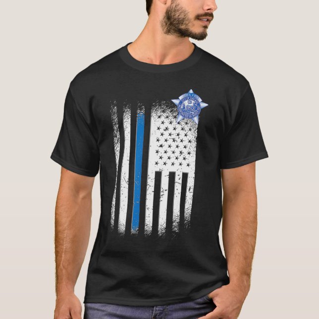 Camiseta Línea Azul de la Policía de Chicago  (Anverso)