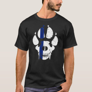 Camiseta Línea Azul del cráneo del perro K9